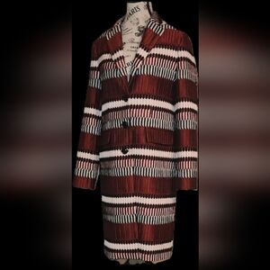 Eva Mendes for New York & Company Red and White Coat Small Size